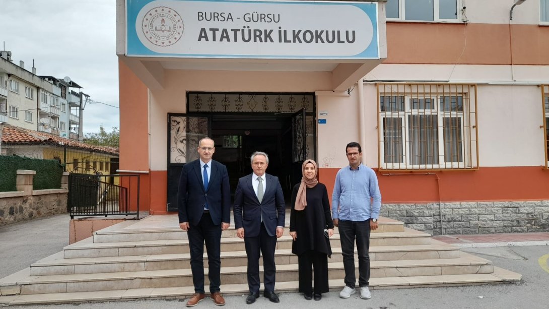 İl Millî Eğitim Müdürümüz Ahmet ALİRREİSOGLU ve İlçe Milli Eğitim Müdürümüz Ömer Faruk BEKTAŞ Atatürk İlkokulunu ziyaret ettiler.